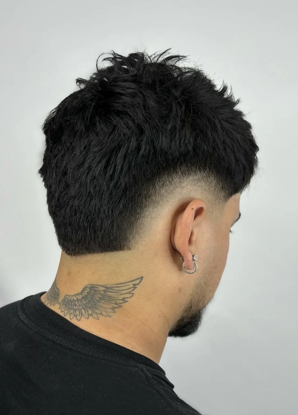 Corte texturizado con degradado limpio